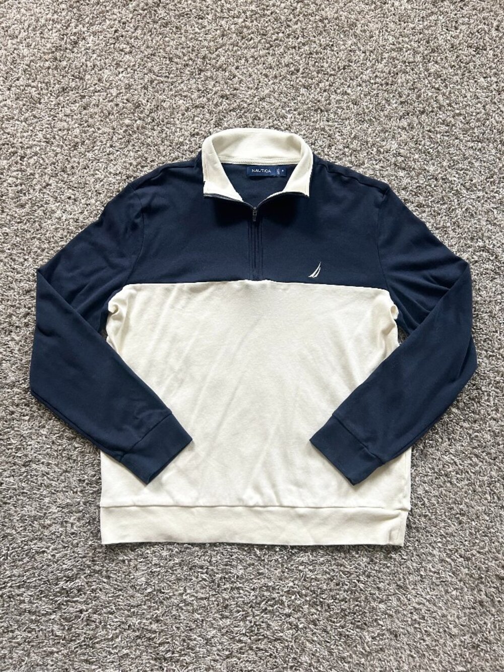 Men's Nautica Mock Neck Quarter Zip Pullover Sweater